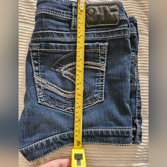 Silver Women's Blue Denim Shorts Size 33 Marti - Picture 16 of 16